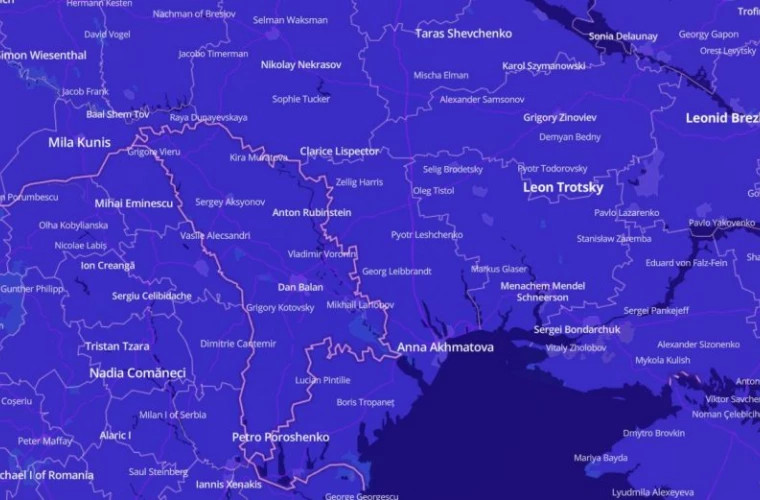 Создана карта, на которой можно найти всемирно известных людей из Молдовы