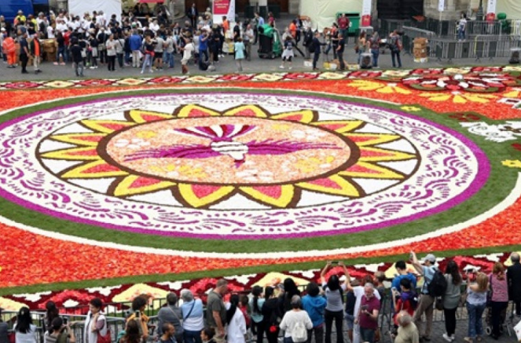 La Bruxelles a demarat Festivalul „Covorul de flori”