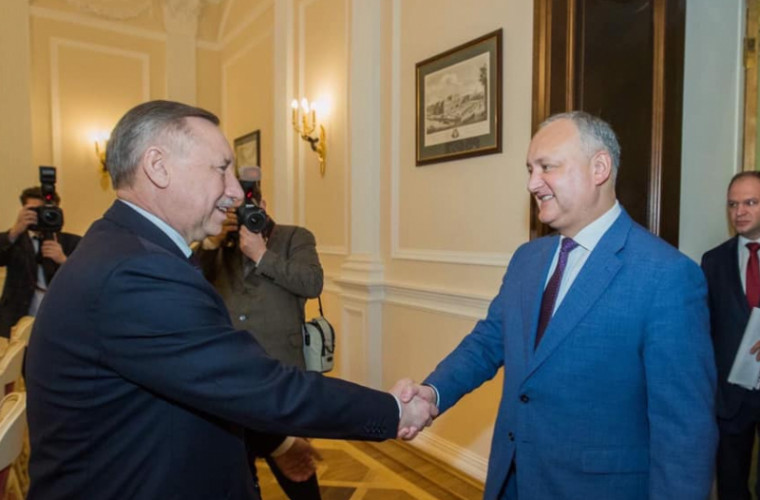 Dodon s-a întîlnit cu guvernatorul orașului Sankt Petersburg